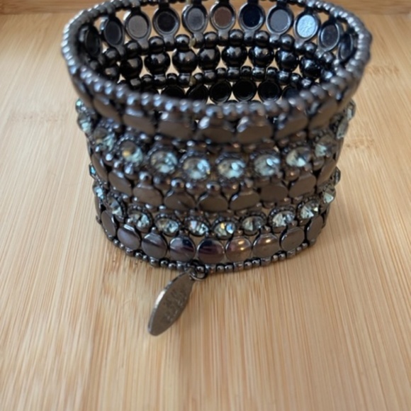CARA N.Y. Rhinestone Oxidized Stretch Bracelet - Picture 2 of 3